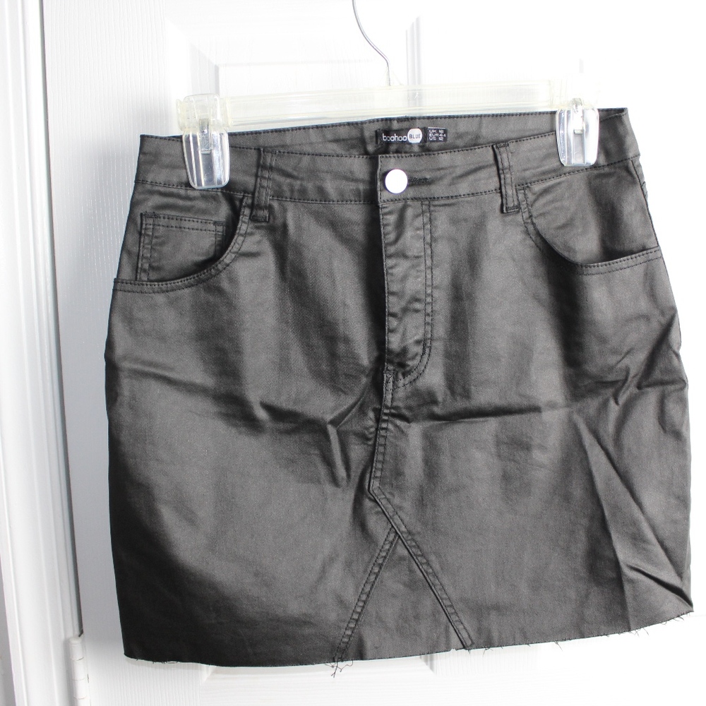 Wet Jean Skirt